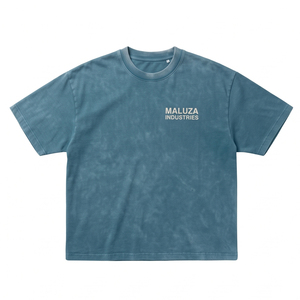 T-shirt Boxy Homme Personnalisé Écologique Respirant Grammage Élevé 220g Épaules Tombantes Lavage Vintage Impression Sérigraphique Avant - Product Image 1