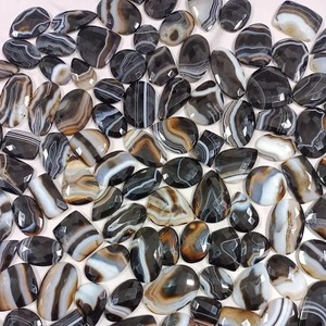 Agate rayée de qualité supérieure, cabochon de pierre précieuse semi-précieuse, pierres taillées et facettées - Product Image 4