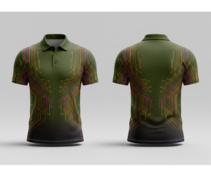 Fashion Printed Full Sublimation Polo Shirt Casual Sportswear Durable Stitching for Men Women Youth Quick-Dry Dry-Fit Active Pol - Product Image 4