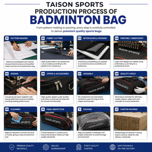 Mochila de Bádminton TAISON SPORTS Premium 600D PU, Morado Dorado, Respaldo Acolchado, Múltiples Compartimentos, 30-40L, Logotipo Personalizado - Product Image 4