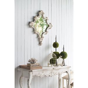 Consolle Slimline Bianco Anticato 117 cm x 42 cm x 76 cm per Corridoio, Soggiorno, Camera da Letto - Product Image 6