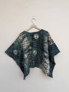 Poncho surdimensionné matelassé Kantha, style vintage bohème, pour femmes - Product Image 6