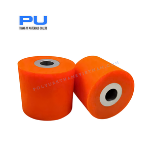 Rueda de rodillo de poliuretano instalada en el centro de aluminio con servicio de procesamiento de moldeo para máquinas de producción - Product Image 3