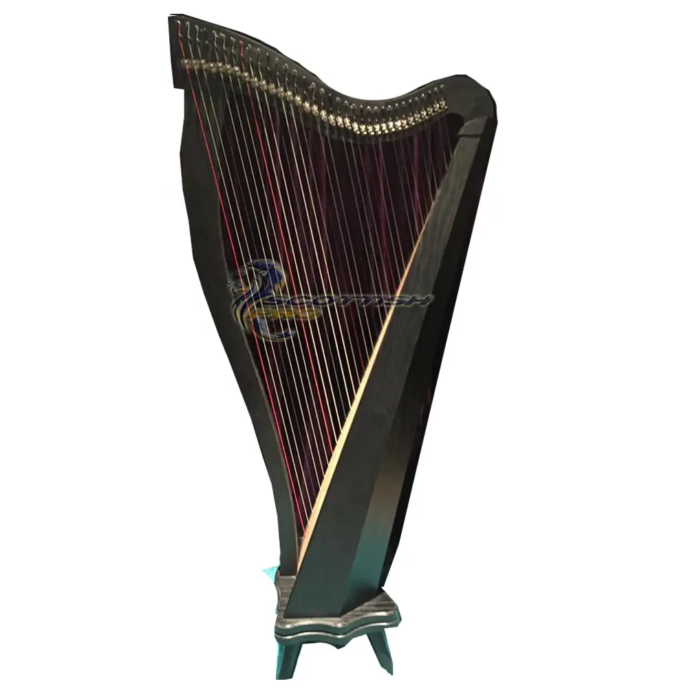 34 String Non Magnetic Lever Harp black color Lever Harp Best Quality Solid Wood Ash Wood Sound Box Best for Harp lover woodHarp