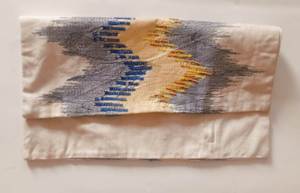 Shine Enterprises Square Embroidered Cushion Cover <b>Abstract</b> Geometric Pattern Bohemian Style Cotton Linen Home Decor Pillow Case - Product Image 2