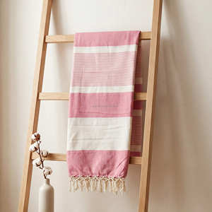 Plaid en coton rayé surdimensionné 140x200 cm, tissé épais, pour canapé, décoration rustique style ferme, vente en gros - Product Image 4