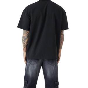 Heavyweight Cotton Oversized Men’s shirts Custom Logo Streetwear Tshirt <b>Drop</b> Shoulder OEM Blank Style Custom Manufacturing - Product Image 4
