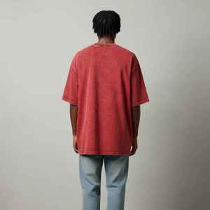 Custom Men's Heavyweight 100% Cotton 180g Oversized <b>Hip</b> Hop Style Solid Custom Logo Printed Breathable Quick Dry High Quality - Product Image 6