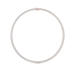 สร้อยคอทองคำ 14k สีเหลือง ประดับมรกตและเพชรเลี้ยงในห้องปฏิบัติการ สำหรับสุภาพสตรี สวมใส่ได้ในที่ทำงาน |   เพชรที่เพิ่งเพาะเลี้ยง - Product Image 2