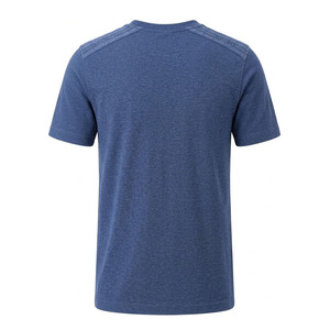 T-shirt à manches courtes pour homme Exo-ImpeX, col rond, tricoté, respirant, streetwear, coupe classique, logo imprimé sur le devant, bleu, t-shirts de performance - Product Image 3