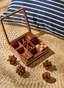 Premium Wooden <b>Dice</b> And Dominoes Board Game Set With Storage Box For Family Gathering And Travel - Product Image 1