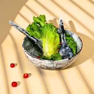 Bol en métal noir sur mesure, profond, finition noire, pour service de mariage, vaisselle, stockage alimentaire, bol de présentation, bol alimentaire en métal - Product Image 3