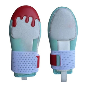 Mitaine coulissante turquoise avec motif goutte de peinture rose, sangle réglable pour la protection des jeunes et des adultes lors de l'entraînement au baseball - Product Image 5