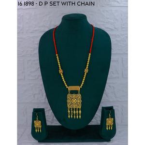 Luxury Exquisite Fashionable Middle Eastern Dubai <b>Wedding</b> Jewelry Sets Ethnic Copper Alloy Gold-Plated Women's Necklace Earrings - Product Image 1