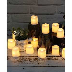 Confezione da 24 Candele LED Senza Fiamma, 200+ Ore di Autonomia, Luce Bianca Calda Tremolante, Candele Elettriche Finte Senza Fiamma - Product Image 1