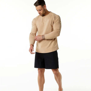 T-shirts à manches longues pour hommes, qualité supérieure, 100% coton tricoté, écologiques, design tendance, vente en gros à prix avantageux - Product Image 2