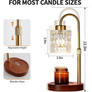 Antique Brass Electric Wax Melt Warmer Home Decor Scented Jar Candle Warmer Lamp <b>Dimmer</b> Timer for Mother's Day Birthday Gift - Product Image 6