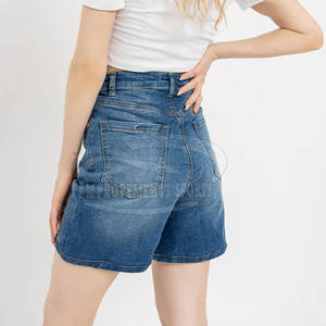 Pantalones vaqueros cortos para mujer con logotipo personalizado, servicio OEM, cantidad a granel, pantalones cortos para mujer, Pantalones vaqueros de último estilo - Product Image 2