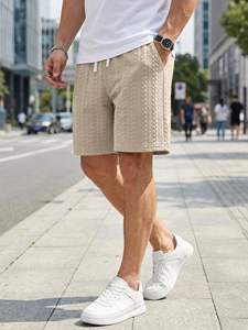 <b>Men's</b> summer <b>shorts</b> with <b>elastic</b> <b>waistband</b>, drawstring, soft breathable fabric, side pockets and relaxed fit comfort - Product Image 3