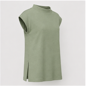 เสื้อยืดแขนสั้นคอเต่าสีเขียวเซจสำหรับผู้หญิง รุ่น WTS-0023 - Product Image 4