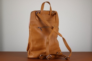 Soft Finish Durable Structure Handmade PU <b>Leather</b> <b>Laptop</b> <b>Backpack</b> Women Crossbody Premium Quality Sustainable Waterproof Lady - Product Image 2