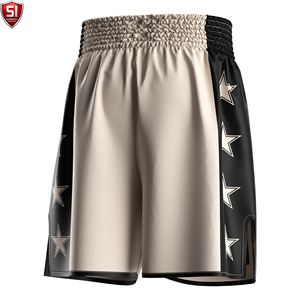 Shorts de boxe MMA élégants avec taille élastique et tissu satiné, ajustement confortable pour les combattants, séances d'entraînement, performances sur le ring - Product Image 5