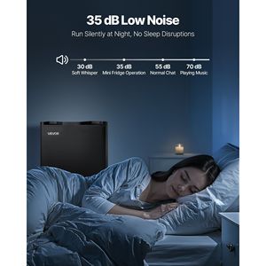 Mini 3.2 Cu.Ft porta singola reversibile frigorifero compatto a temperatura regolabile ad alta efficienza energetica ripiano in vetro a basso rumore nero - Product Image 5