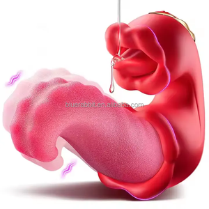 Schub zungen vibratoren Großhandel 4 in 1 Sexspielzeug Klitoris <span class=keywords><strong>G</strong></span>-Punkt Doppels timulation Zunge lecken Vibratoren für Frauen - Product Image 1