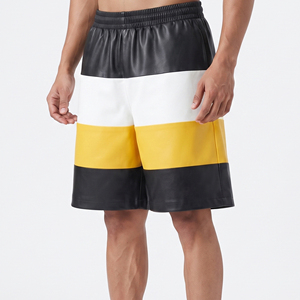 Custom Logo Men Oversize <b>Leather</b> <b>Shorts</b> High Quality Men Loose Fit <b>Leather</b> <b>Short</b> Mens Elastic Waist Baggy <b>Leather</b> <b>Short's</b> - Product Image 6