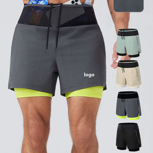 Pantalones Cortos Deportivos Térmicos al por Mayor, Pantalones Cortos Deportivos Dobles para Gimnasio, Pantalones Cortos Impermeables para Hombre con Bolsillo - Product Image 5