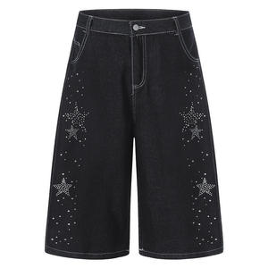 Fabricant de shorts en jean à faible MOQ – Shorts baggy en jean délavé pour hommes, style streetwear, pour les acheteurs internationaux de vêtements - Product Image 4