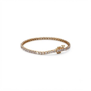 กำไลข้อมือเพชรทรงกลมเจียระไนแบบบริลเลียนท์ ทองคำแท้ 10K 14K 18K เพชรเพาะเลี้ยงในห้องปฏิบัติการ สไตล์เทนนิส สำหรับงานหมั้น ขายส่ง - Product Image 4
