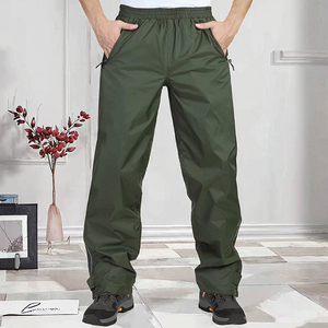 Pantalon en nylon élastique personnalisable pour homme, coupe ample, coupe-vent, streetwear, taille mi-haute, teinture vintage, imperméable - Product Image 2