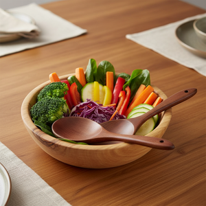 Juego de Cucharas Grandes de Madera Estilo Bohemio para Servir, Utensilios de Cocina Ecológicos para el Hogar, Restaurantes y Servicios de Catering - Product Image 4