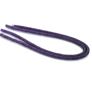 Cuentas Planas de Cuarzo Color Charoita |   Cuentas de Cuarzo Púrpura para la Elaboración de Joyas |   Cuentas Heishi de 15 pulgadas - Product Image 4