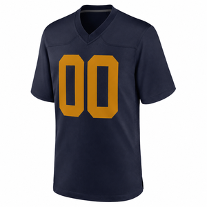 Maillot de football américain unisexe personnalisé de qualité supérieure en gros, 100 % polyester, séchage rapide, respirant, protection UV, manches courtes - Product Image 2