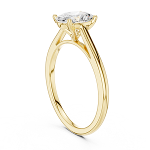 Bague de fiançailles ovale plaquée or jaune de luxe pour femme, élégante, minimaliste, pour mariage, promesse, anniversaire, cadeau de bijoux - Product Image 3