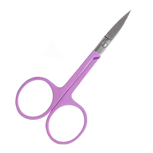 Professional <b>Scissors</b> with Sharp Blade Tip Purple Titanium <b>Cuticle</b> <b>Scissors</b> Stainless Steel Fine Point Straight Blade Nail Care - Product Image 5