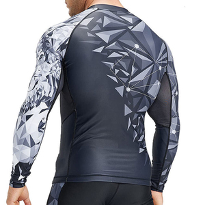 Rashguards de BJJ à manches courtes imprimés par sublimation intégrale, logo de surf personnalisé, t-shirt de compression MMA - Product Image 6