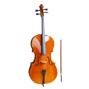 Housse de violoncelle 4/4 en fibre de carbone et bois avec archet, colophane et chevalet naturel (Ancien Code 50824597) - Product Image 1