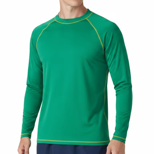 Camiseta de Compresión para Hombre con Estampado de Transferencia de Calor Personalizado, Diseño OEM, Material de Spandex/Nylon, Manga Larga, Alta Calidad - Product Image 1