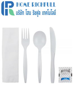 ชุดช้อนส้อมพลาสติกแบบใช้แล้วทิ้ง ปลอดสาร BPA กันน้ำ ย่อยสลายได้ เป็นมิตรกับสิ่งแวดล้อม ห่อแยกชิ้น ปรับแต่งจำนวนได้ ง่ายต่อการใช้งาน - Product Image 3