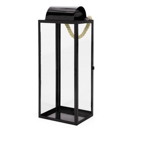 Amazing Selling Home Decor Hanging Standard Metal & Glass Decorative Candle <b>Lantern</b> With <b>Black</b> Finish For Home Decoration - Product Image 2