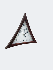 Reloj de Pared de Madera Hecho a Mano, Estilo Moderno, Forma Triangular, Estilo Antiguo, Decoración para el Hogar y la Oficina, para Sala de Estar - Product Image 4