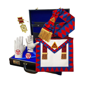 Ensemble de Regalia Maçonniques du Chapitre Royal Arch avec Tablier, Écharpe, Gants, Bijou et Étui Rigide pour Tablier - Product Image 1