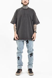 Camiseta Vintage con Lavado Ácido para Hombre, Estilo Oversize, Streetwear, Algodón Grueso, Logotipo Personalizado, Camiseta Lavada, Fabricación OEM, Venta al Por Mayor - Product Image 5