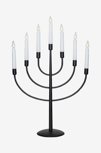 Candelabro Alto con Forma de Arco, Múltiples Portavelas, Acabado Negro, Pieza Decorativa para Arreglos Interiores - Product Image 6