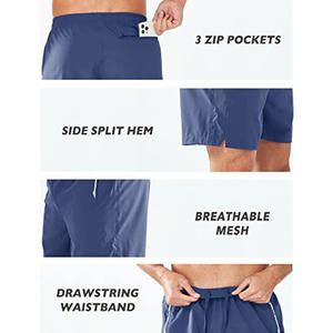 กางเกงขาสั้นกีฬาผ้าโพลีเอสเตอร์แบบกำหนดเอง กางเกงวิ่งออกกำลังกาย กางเกงบาสเก็ตบอล กางเกงจ็อกเกอร์ทรงหลวม กางเกงตาข่ายชายหาด กางเกงฟิตเนสสำหรับผู้ชาย - Product Image 4