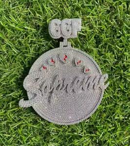 5pcs Round Real Moissanite Customized Letter 14K White Gold Plated <b>Pendant</b> <b>for</b> <b>Men</b> <b>for</b> Parties - Product Image 2