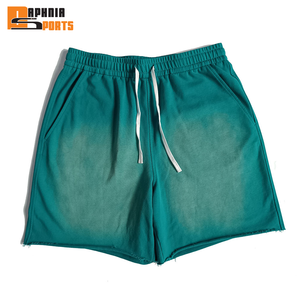 Custom Streetwear Vintage Sunfade Cotton <b>Short</b> <b>Men</b> Distressed Applique <b>Patch</b> Embroidery With Drawstring Acid Wash <b>Shorts</b> for <b>Men</b> - Product Image 1